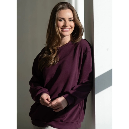 Bluza ciążowa i do karmienia oversize Milk It Easy (mauve wine)