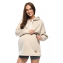 Bluza ciążowa i do karmienia z kapturem Megan, Mija (Beżowa)