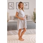 Maternity breastfeeding nightdress by DN (light grey)