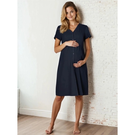 Nightwear for birth and feeding ForMommy MILI (dark blue)