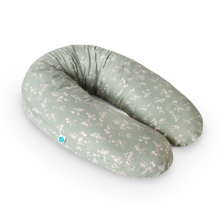 CebaBaby maitinimo pagalvė dżersej multi žalia gėlės W-880-000-826