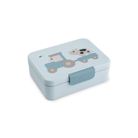 Done by Deer Lunch Box with divider Tiny Farm, blue