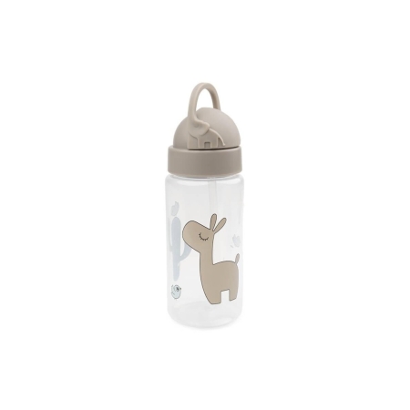 Butelka ze słomką 350 ml, Done by Deer (Deer Friends Sand)