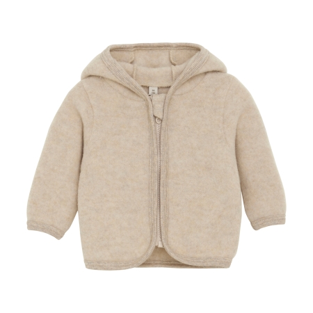 Wool Cardigan for Babies, Huttelihut (Beige)